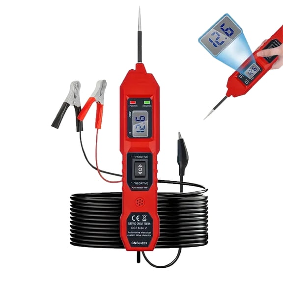 DC 3.5-36V Circuit Tester, 3.5-36V Power Circuit Probe Tester, Multifunctional ABS Digital Display Circuit Tester, Bidirectional Portable LED Fuse Tester with Indicator Light for Car