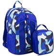 thumbnail image 2 of Sac à Dos Carburant & Sac à Lunch Ensemble, Bleu Mer Profonde/forme Dentelée Imprimé Taille Unique, 2 of 15