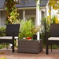 thumbnail image 2 of Outsunny 24.4" Patio Wicker Coffee Table, PE Rattan Side Tables, Black, 2 of 10
