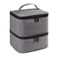 thumbnail image 1 of Estuche organizador de esmaltes de uñas, bolsa de transporte de doble capa con asa Gris, 1 of 9