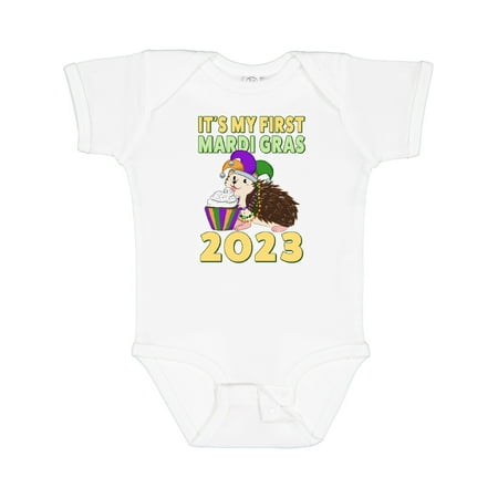 

Inktastic It s My First Mardi Gras 2023 Gift Baby Boy or Baby Girl Bodysuit