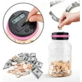 thumbnail image 4 of Digital Smart Coin Bank with Auto Counter & LCD Display,Transparent Savings Jar for All U.S. Coins (Dollars/Half-Dollars), Kids Money Jar（Pink）, 4 of 6