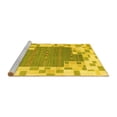 thumbnail image 2 of Ahgly Company Machine Washable Indoor Square Abstract Yellow Contemporary Area Rugs, 4' Square, 2 of 4
