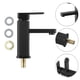 thumbnail image 4 of Black Bathroom Faucet Singles Cold Sink Faucet Single Hole Square Stainless Steel Faucets Single Hole Tapware Deck-mounted, 4 of 9