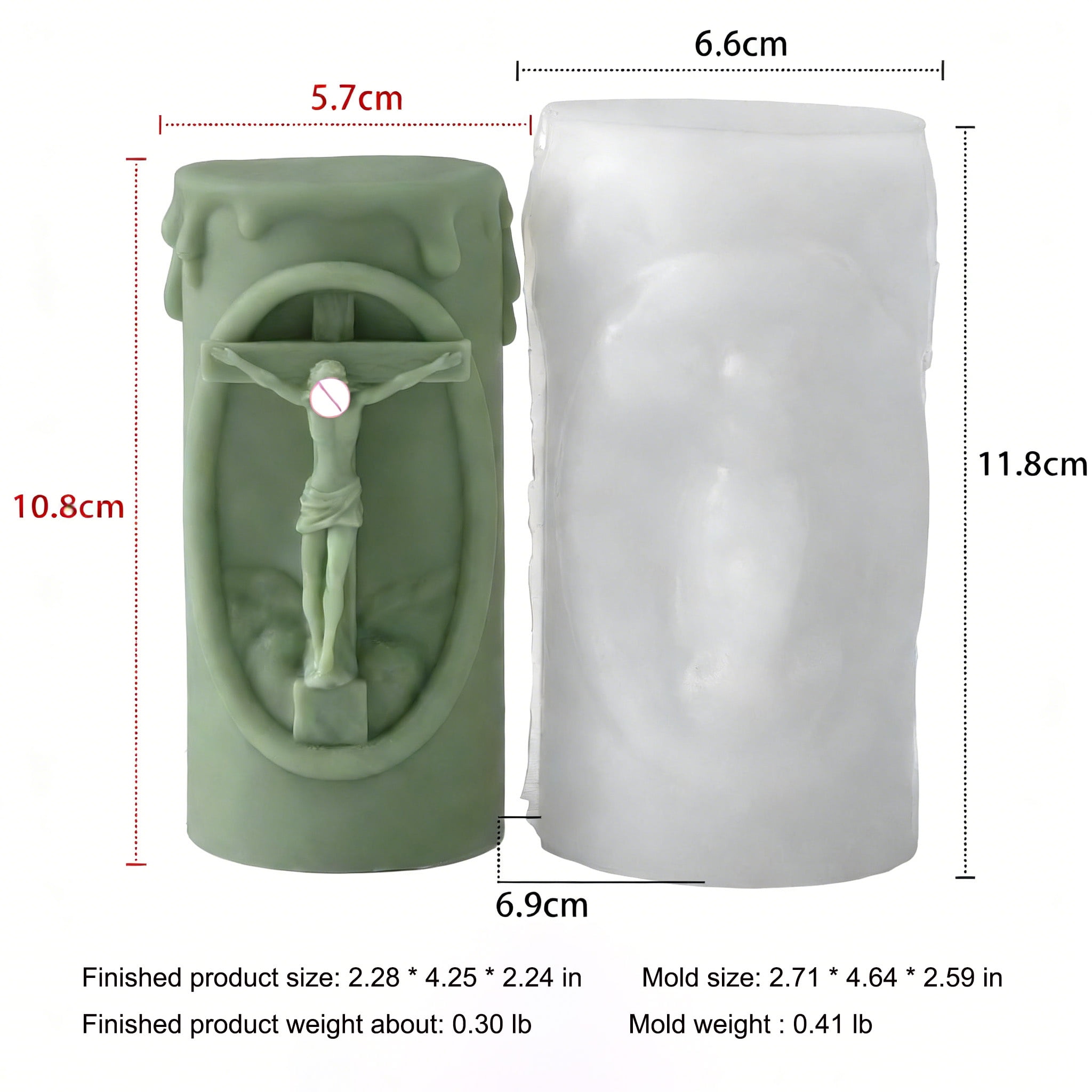 1PCS Jesus Cylinder Candle Mold, 1PCS the Holy Mother and Father Holding the Child Cylinder Candle Mold，1PCS Mary Cylinder Candle Mold for Candle Making Aromatherapy Gypsum Candles Polymer Clay Craft