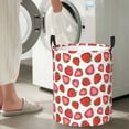 thumbnail image 4 of Goofa Hand Drawn Strawberry Printed Circular Hamper,Laundry Basket with Handles,Storage Baskets Foldable,Large Capacity Laundry Hamper-Medium, 4 of 8