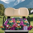 thumbnail image 3 of XYZCANDO Tropical Floral Golf Cart Seat Cover With 4 Pockets | Non-Slip Washable Universal Fit for 2-Seat Golf Carts, 3 of 9