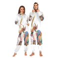 thumbnail image 3 of IAUYY Unisex Adult Onesie Pajamas Ultra-Soft Crystal-Soft Fabric, Halloween Adult Onesie Pajamas Adults,With a Zipper Plus Size Onesie Pajamas, Watercolor Cow Illustration Style, 3 of 7