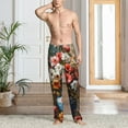 thumbnail image 4 of Salouo Elegant Floral Vase Painting Print Pajama Pants for Men, Lounge Pants Elastic Waistband Casual Men's sleepwear Loungewear Sleep Pajama Pant -Large, 4 of 7