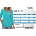 thumbnail image 5 of MOSHU V Neck Womens Tops 3/4 Length Sleeve Tops for Women Babydoll Tunic Dressy Casual Womens Plus Size Blouses, 5 of 12