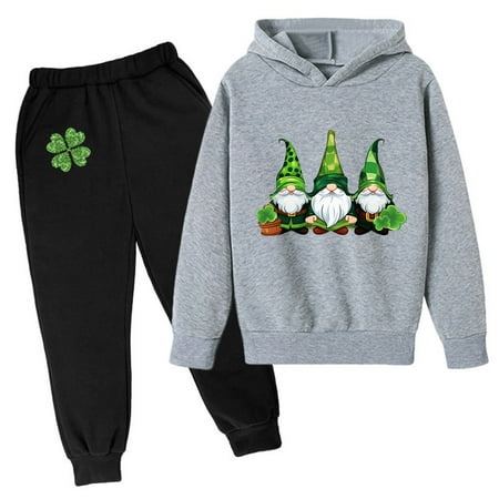 

Baby Girl Outfit Sets Hoodie Sweatshirt and Sweatpants Irish Festival Pullover Hoodie Set Tracksuit 2 Piece Newborn Boy Clothes