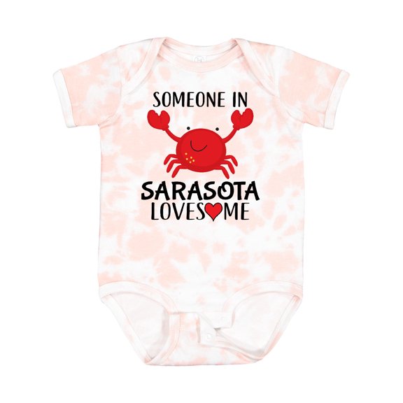 Inktastic Someone in Sarasota Loves Me Boys or Girls Baby Bodysuit