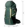 thumbnail image 4 of TOTTO Mochila Ergonómica Grande Repelente a Líquidos | Senderismo - Viaje - Camping | 65 L SUMMIT 65 verde G, 4 of 7