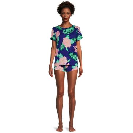 

Jaclyn Women s Sleep Crew Neck Tee and Shorts Set Sizes S-XL