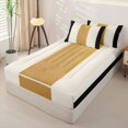 thumbnail image 2 of Homewish Black Vertical Stripes Zipper Queen Comforter Set with Fitted Sheet and 2 Pillowcases,Modern Minimalist Zipper Bedding Set,Reversible,4pcs, 2 of 8