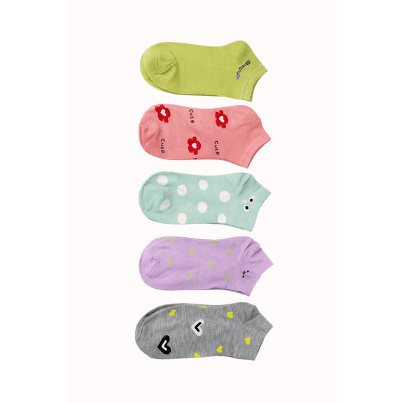 Junior X's Soft Cotton Embroidered Ankle Socks