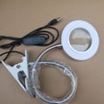 thumbnail image 2 of Lámpara de escritorio blanca con clip y 48 LED, lámpara de lectura flexible con clip de 360°, 3 modos de iluminación y 10 niveles de brillo, lámpara de escritorio LED USB para estudiar y trabajar., 2 of 5
