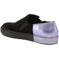 thumbnail image 4 of Free People Womens Varsity Slip On Sneakers, Black and Purple Size 7.5-8US / 38EU - Black, 4 of 5