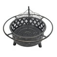 thumbnail image 5 of Bluegrass Living 30 Inch. Roadhouse Steel Deep Bowl Fire Pit with Swivel Height Adjustable Cooking Grid, Weather Cover, Spark Screen, Log Grate, Ember Catcher, and Poker, Model# BFPW30RH, 5 of 6