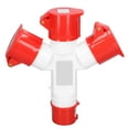 thumbnail image 1 of 3-Way Splitter Industrial Socket, Power Socket Waterproof IP44 Electrical Connector Socket 16A Outlet, 1 of 7