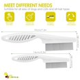 thumbnail image 2 of 4 Pack Dog Grooming Comb, Pet Flea Lice Combs, Stainless Steel Pet Combs with Rounded Teeth, Professional Metal Cat Tear Stain Remover, Dematting Tool for Small, Medium & Large Pets, 2 of 5