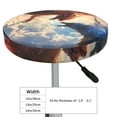 thumbnail image 7 of Picia Cloud Red And Blue Dragon pattern Round Stool Covers Comfy Seat Covers Stretch Removable WashableChair Slipcover Round Bar Chair Cushion Cover-14 inch, 7 of 7