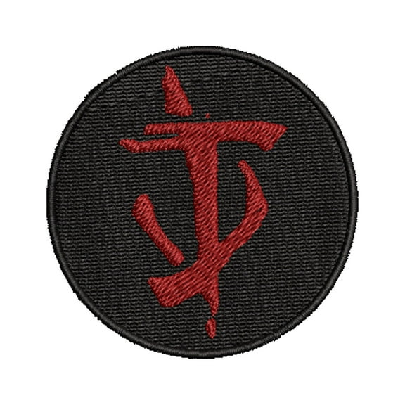 DOOM Slayer Logo Embroidered Patch Iron-On Applique, Cosplay Vest Clothing Badge Back Packs Uniform DIY