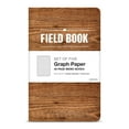 thumbnail image 2 of Elan Publishing Company Field Notebook  / Pocket Journal - 3.5"x5.5" - Wood Pattern - Graph Memo Book - Pack of 5 - ELAN-FN-001G, 2 of 6