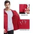 thumbnail image 7 of SPEEDRUN Mens Rain Jackets Men Waterproof breathable Lightweight Windbreaker with Hood Outdoor Raincoat for Hiking Running Travel Red L, 7 of 7