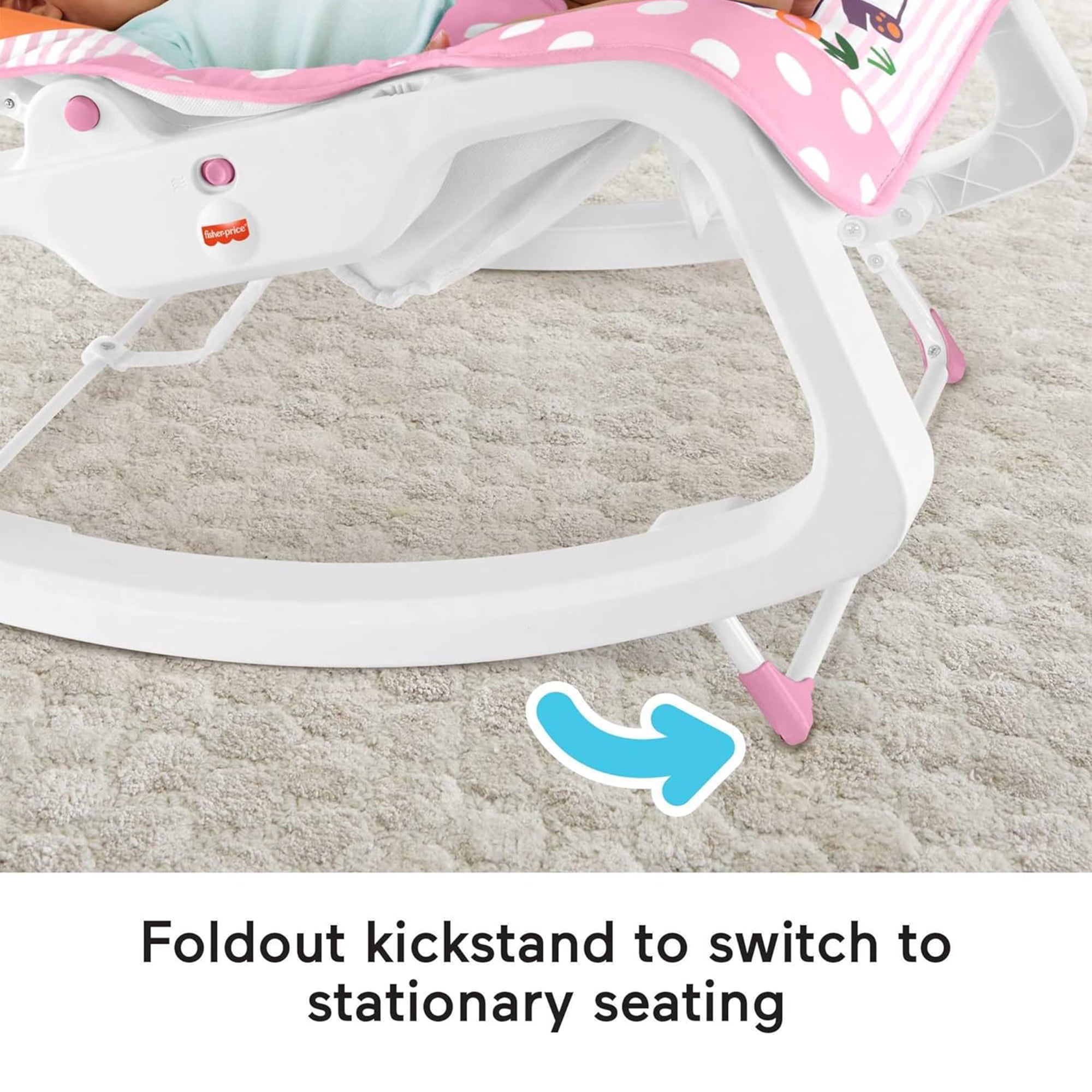 Fisher-Price Infant-to-Toddler Rocker - Soothing Infant Seat, Pink Critters