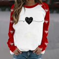 thumbnail image 4 of Pavied Chandails à Col Rond pour Femmes, Chandail de la Saint-Valentin pour Femmes, Chandails Graphiques pour Femmes, Sweat à Capuche Graphique pour la Saint-Valentin, Chandail à Épaule pour Femmes, Chandail à Col Rond, Chandail à Capuchon Graphiques Rouges 7 2TG, 4 of 4