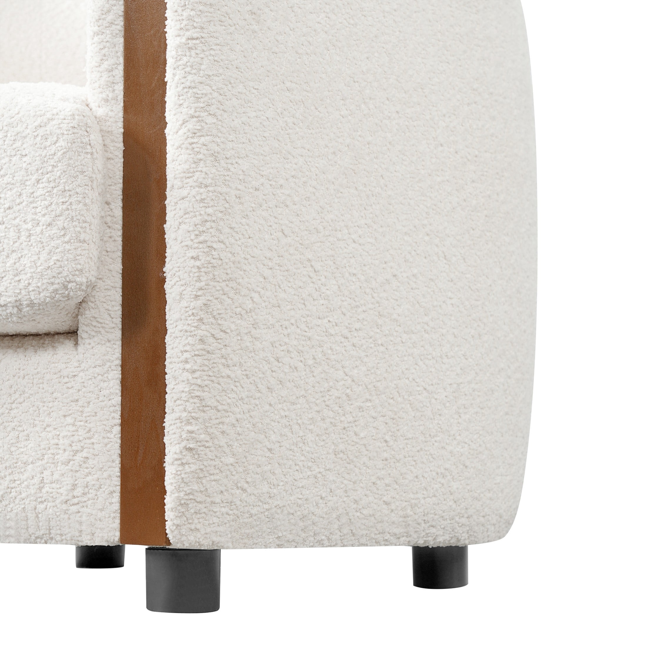 Christopher Knight Home Modern Curved Upholstered Barrel Accent Chair, Removable Cushion, Beige, Set of 2