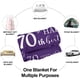thumbnail image 5 of LHSHID 70th Birthday Gifts for Women Blanket Happy 70th Birthday Decorations Throw Blanket for Her Birthday Gifts for Wife Mom Men Cheers to 70 Years Gifts Purple 50"x60", 5 of 7