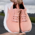 thumbnail image 5 of Domzle Women's Walking Shoes Lightweight Breathable Running Tennis Shoes Non Slip Athletic Fashion Sneakers Mesh Workout Casual Sports Pink 42, 5 of 6