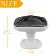 thumbnail image 3 of 4 Pieces Set Drawer Pulls Handle Square Wardrobe Cabinet Knobs with Stainless Steel Screws Furniture Kitchen Decor, 3 of 5