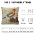 thumbnail image 5 of Nawypu  Throw Pillow Cover Bird on The Branch Accent Red Decorative Cushion Case Cute Pillowcase for Sofa Couch Forest Wildlife Egg Yellow Red, 5 of 5
