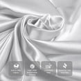 thumbnail image 5 of Lux Decor Satin Sheets Queen Size - 4 Piece Cooling Silky Bed Sheet Set for Hair and Skin, Similar to Silk, 15" Deep Pocket, OEKO-TEX Certified (Gray), 5 of 10