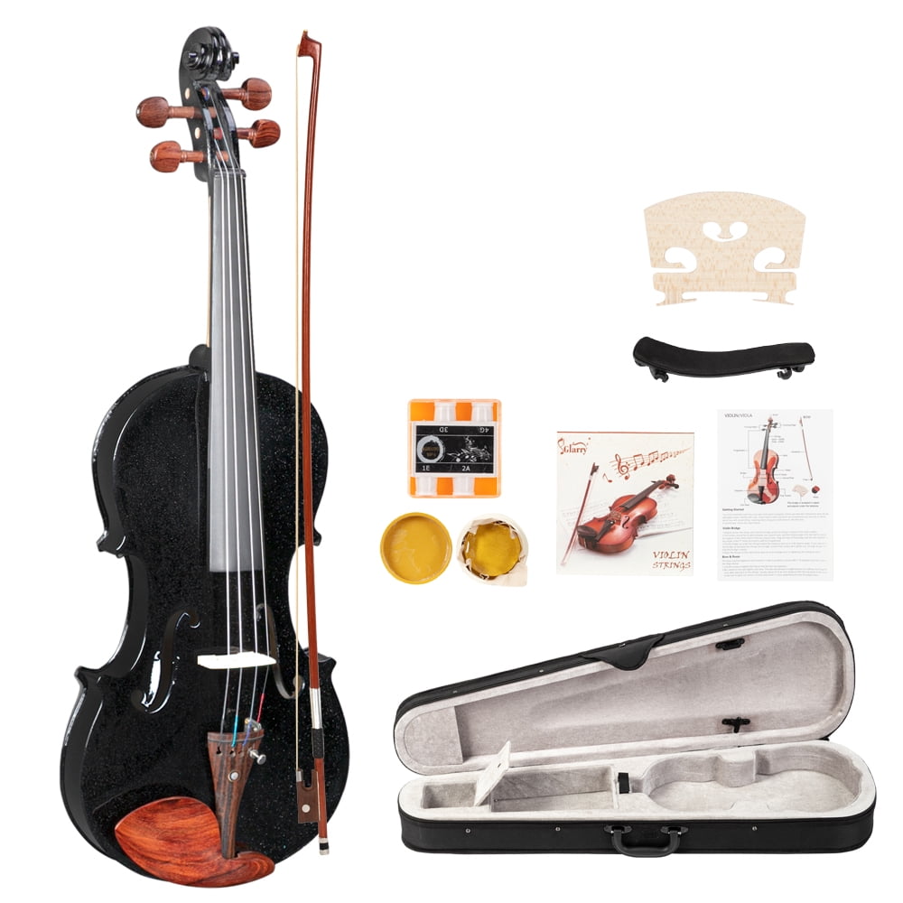 Glarry 4/4 Student Matte Spruce Panel Solid Violin Kit with Accessories