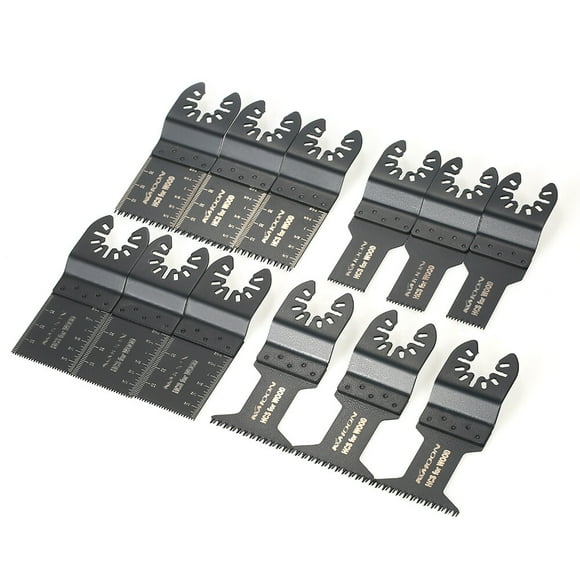 Amdohai 12pcs Wood Oscillating Multi Tool Quick Release Saw Web for Fein Multimaster Makita Craftsman Porter Rockwell Cable Black & Decker Ridgid Ryobi Makita Milwaukee Chicago Multitool Accessory