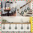 thumbnail image 5 of Christmas Wreath 6 Pcs Mini Cabinet Wreaths with Black and White Plaid Ribbon Small Kitchen Decor for Window Door Holiday Decorations, 5 of 5