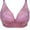 Purple, variant on Wireless Bras for Women Plus Size V Neck Full Coverage Lace Minimizer No Underwire Push Up Seamless Comfortable Bra,Purple,46 C