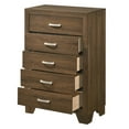 thumbnail image 3 of Transitional Style Wooden Chest with 2 Drawers and Metal Handles, Brown, 3 of 5