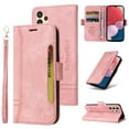 thumbnail image 2 of Allytech Wallet Case for Samsung Galaxy A13 5G 6.5 Inch, Luxury Glossy PU Leather Shockproof Card Slots Holder Phone Flip Folio Cover with Kickstand Magnetic Clasp Wrist Strap Handbag Case,Pink, 2 of 13