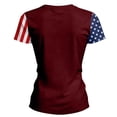 thumbnail image 6 of KDDYLITQ Womens 250th Anniversary Day Tshirt Summer National Flag Print Crew Neck Blouses Patriotic Usa Star Stripes Fourth Of July Tops 250 Years Birthday Trendy Short Sleeve Tees Wine L, 6 of 6