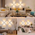 thumbnail image 3 of Lámpara de pared interior al aire libre a prueba de agua Ip66 Aplique de pared moderno Iluminación de pared LED para sala de estar Pasillo Pared exterior Deco 2800k Blanco cálido (1 paquete) Kuyhfg Sin marca, 3 of 5