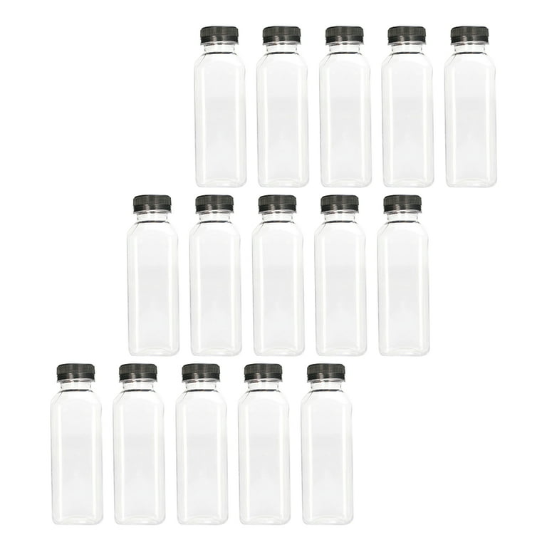 Plastic Juice Bottles with Lids, Juice Drink Containers with Caps for –  Stock Your Home