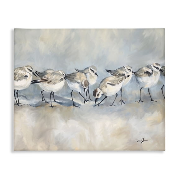 Stupell Industries Transitional Sandpiper Birds Mirage Canvas Art, 20 x 16, by Ramona Murdock