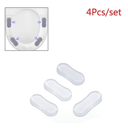 ACDANC 4 Pcs Toilet Seat Bumper Set,Strong Adhesive Toilet Lid Bumpers
