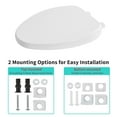thumbnail image 6 of FBJ 400 Pound Slow Close Heavy Duty Oval Plastic Toilet Seat in White No Slam, 6 of 14