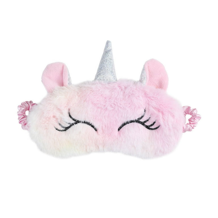 Cute Cartoon Unicorn Eye Mask Soft Plush Sleep Masks For Women Girls Home Sleeping Traveling Eyeshade